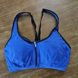 Victoria's Secret Purple and Black Sports Bra 34C Royal Blue VSX Zip Sports Bra